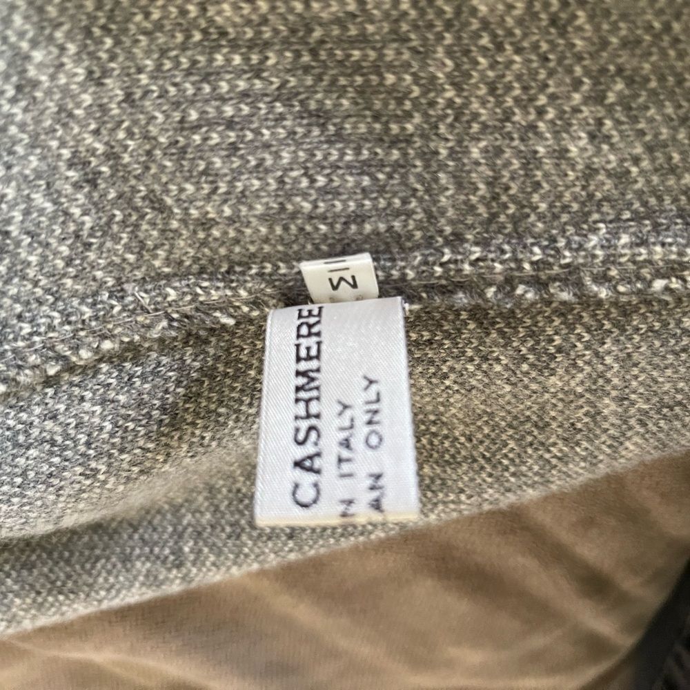 Titti dell’Acqua vintage grey plaid midi pencil skirt 100% cashmere made n Italy - Picture 8 of 11